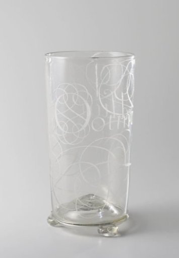 Goblet on feet with the inscription: Humility Stifles Wrath