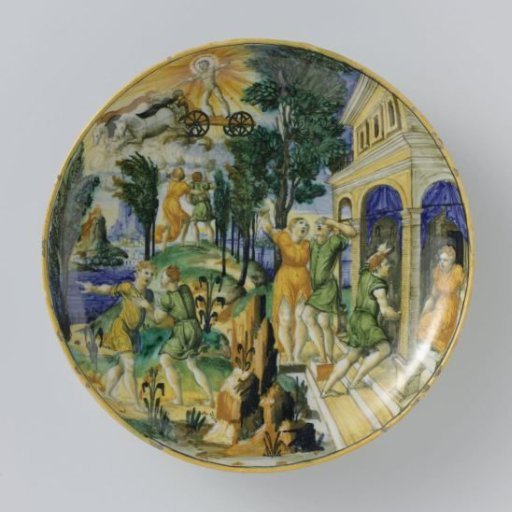 Dish depicting Phaethon Challenged by Epaphus
