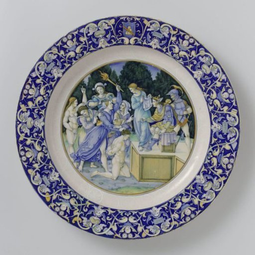 Dish with the Calumny of Apelles and the arms of the Ridolfi family