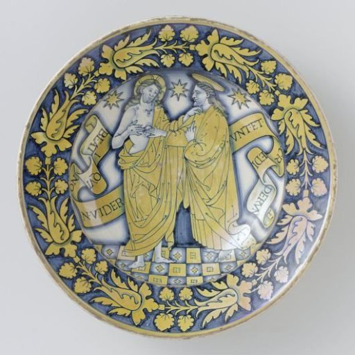 Dish with Christ and Doubting Thomas