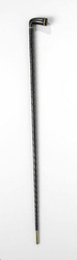 Walking stick covered with whalebone and knob in the shape of a pipe
