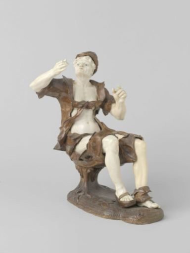 Begging figure with gesturing arms