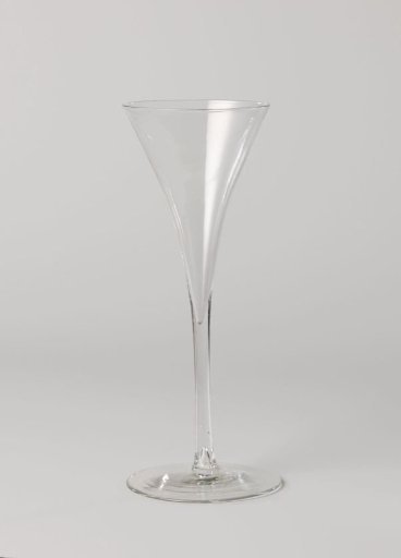 Chalice glass with a funnel-shaped bowl