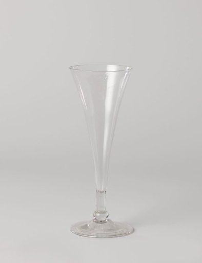 Chalice glass with a funnel-shaped bowl