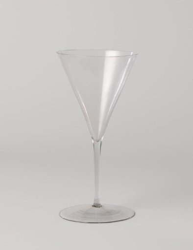 Chalice glass with a funnel-shaped bowl
