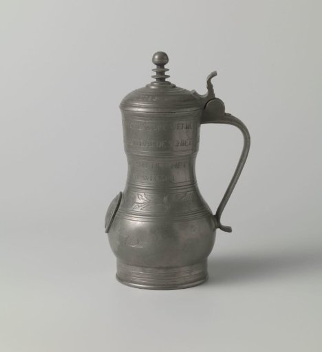 Tin guild can for the weavers' guild