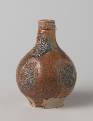 Jug (Bartmann jug) with three medallions