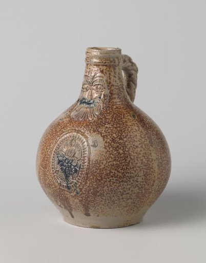 Jug (Bartmann jug) with a flower in a medallion