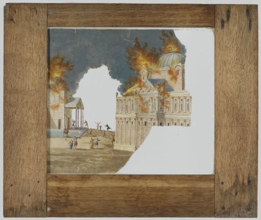 Two Burning Classical Buildings