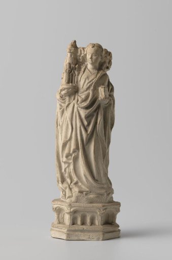 Statue of St. Barbara on a pedestal