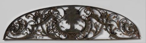 Fanlight, decorated with tree and horns of plenty.