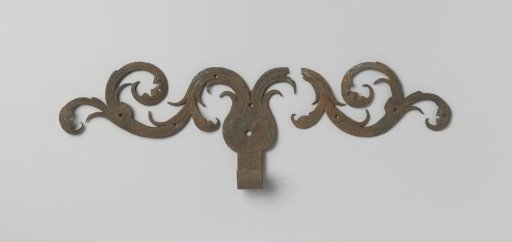 Handle of Tinned Iron with Leaf Motifs