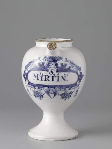 Apothecary jar 'S,/ MYRTIN'