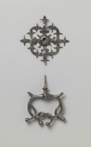 Door Knocker of Tinned Iron with Foliage