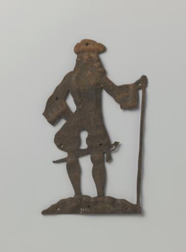 Key plate in the shape of a man