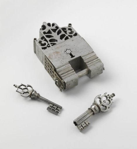 Padlock with two keys