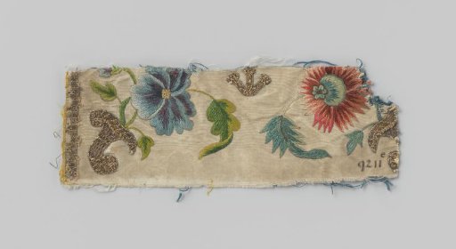 Piece of embroidered silk