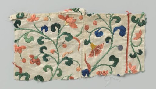 Piece of embroidered silk