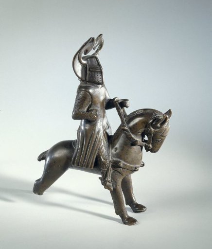 Possibly candlestick: Mounted knight