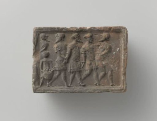 Fireplace Tile Depicting the Elders from the Story of Susanna