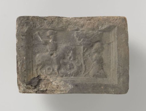 Fireplace Stone Depicting Andromeda or Saint George