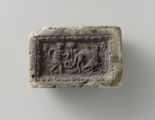 Fireplace, depicting St. Michael