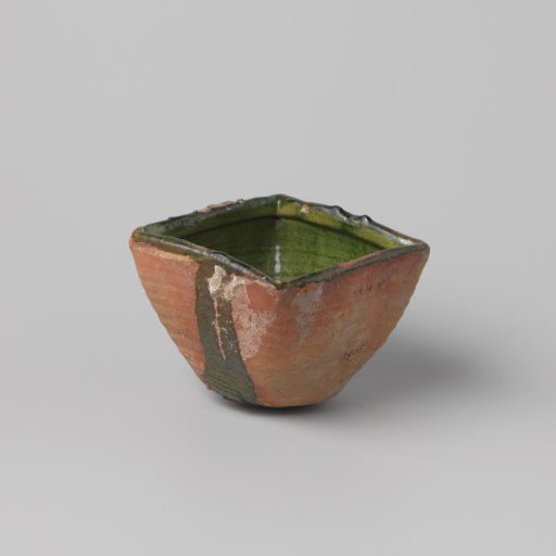 Stove tile of lead-glazed earthenware