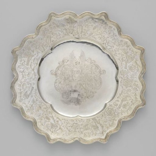 Dish with the coats of arms of Caspar Hendrik Schickhart and Judith ter Welberg