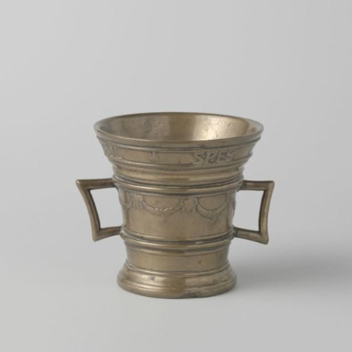 Mortar with inscription: DEVS SPES MEA 1565