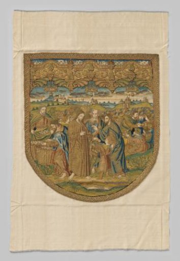Back of a choir cope, with embroidery