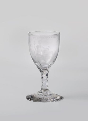 Goblet with a representation of commerce
