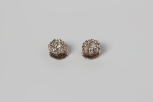 Silver Shirt Buttons with Strass Rosette