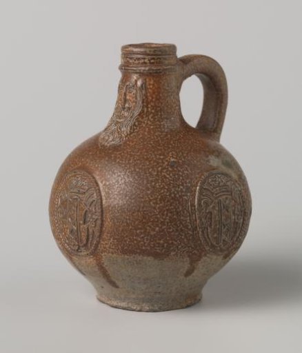 Jug (Bartmann jug) with the coat of arms of Amsterdam