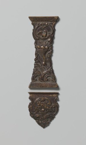 Model for a Bracket and Clasp of a Book Lock with a Horn of Plenty Surrounded by Rococo Ornament