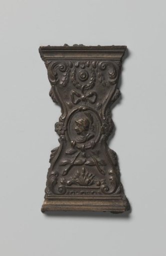 Model for a bracket of a book lock with a medallion with the head of Minerva
