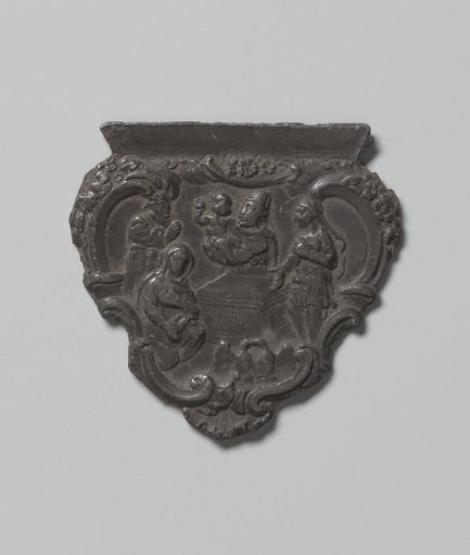 Model for a clasp of a book lock with the priest Simeon with the Christ Child, Mary, Joseph and the prophetess Anna