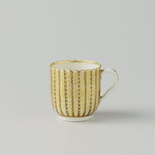 Head, the ribs alternating blue and white, separated by gold ribs