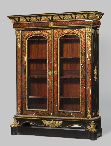 Neo-Boulle bookcase with 2 doors