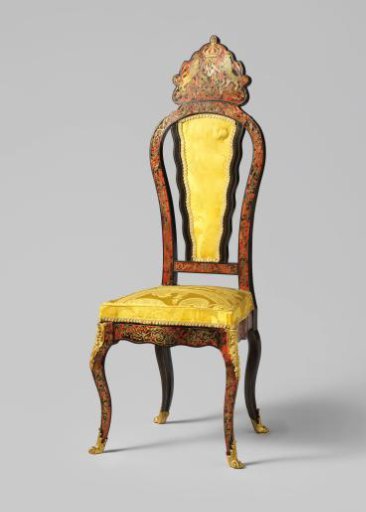 Chair, neo-Boulle with Dutch coat of arms on the crest
