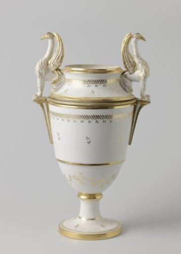 Chestnut vase decorated with griffins