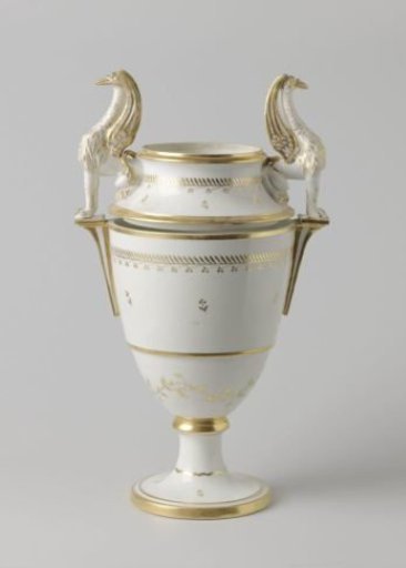 Chestnut vase decorated with griffins