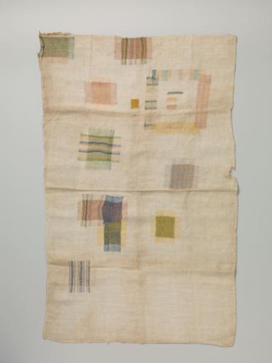 Patchwork of Multicoloured Silk and Linen on Linen