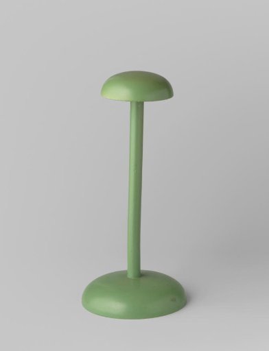 Hat Stand of Green Lacquered Wood