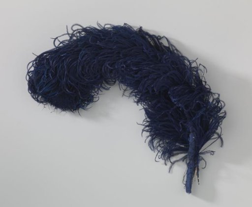 Ostrich feather, dark blue