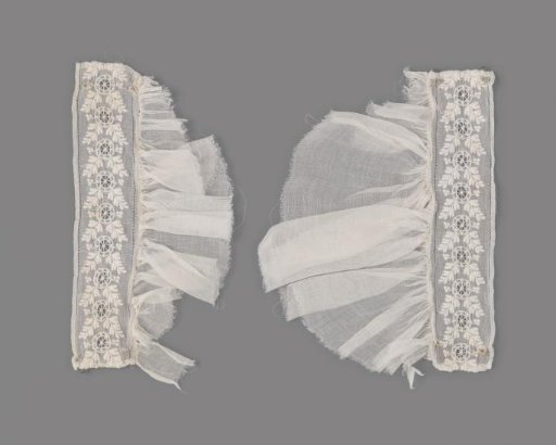 Cuff with a Strip of Spinning Wheels Between Plumetis Embroidery