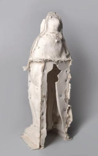 Standing female figure with a rooster against her right foot; from the façade of the Rijksmuseum villa