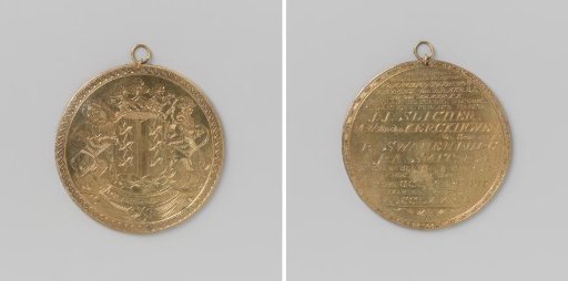 Latin School of Gouda, medal awarded to Franciscus Gysbertus, Baron van Brakell tot den Brakell upon his promotion