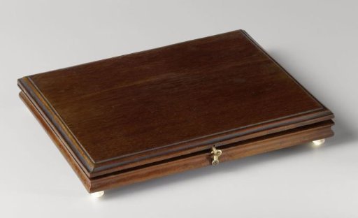 Box with a set of dominoes