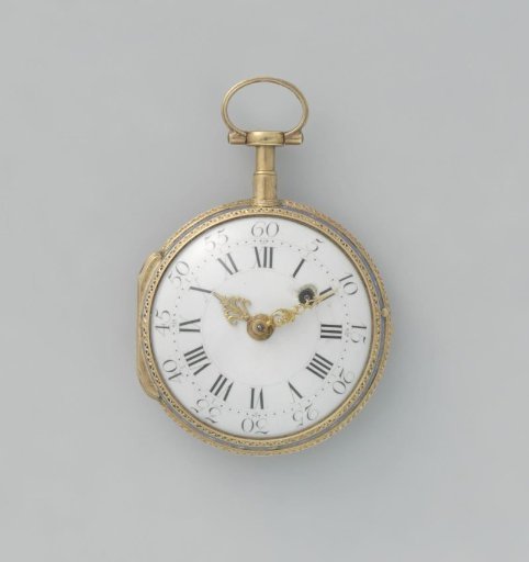 Watch with figures in a water landscape