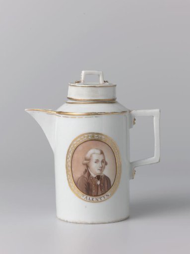 Milk jug with an image of the capture of Kattenburg and Abraham Valentijn